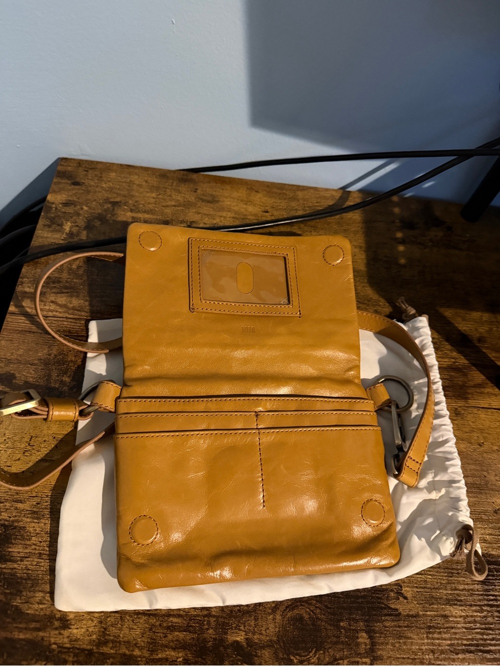 Hobo Classic Leather Crossbody Bag.